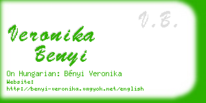 veronika benyi business card
